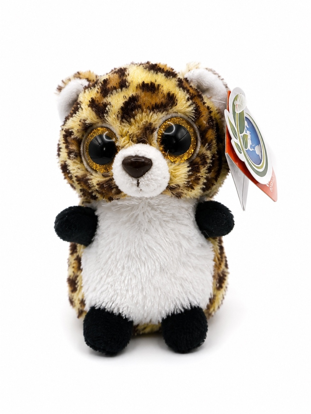 Wild Republic Mighty Mini Leopard Plush NWT Stuffed Animal Big Eyes Small Toy
